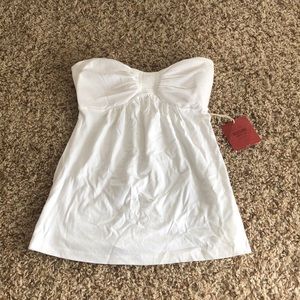 Strapless never been worn white blouse